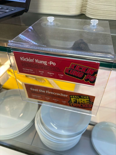  Perspex Bain Marie Label Holders